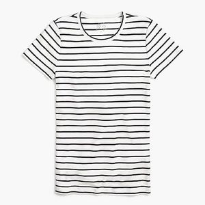 NWT J.Crew Factory Striped fine-rib crewneck tee
